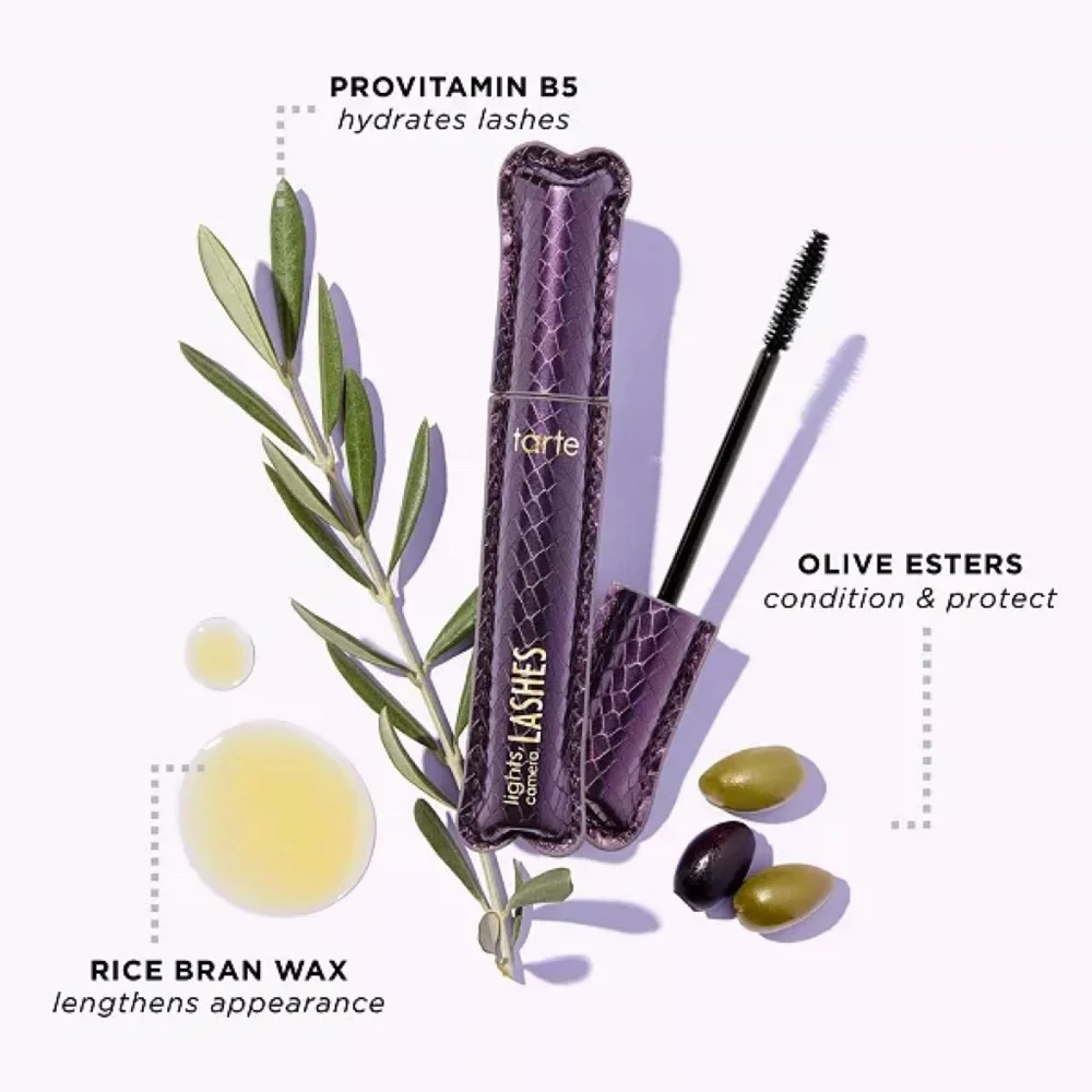 TARTE Mascara lights, camera, lashes™ 4-in-1 Black Vegan .24 oz Full Size New